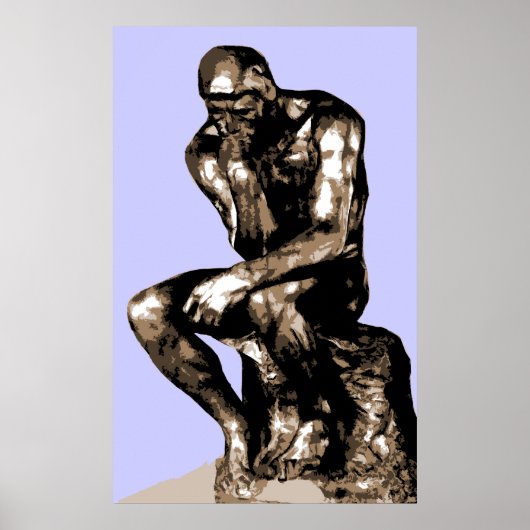 Rodin "The Thinker" – キャンバス ポスター (正面)
