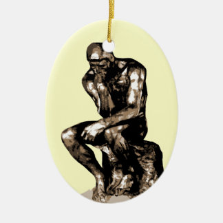 Rodin The Thinker Christmas Ornament セラミックオーナメント