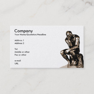 Rodin's Thinkerを使用した個々のプロファイルカード 名刺