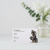 Rodin's Thinkerを使用した個々のプロファイルカード 名刺 (スタンド正面)