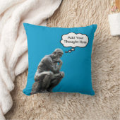 Rodin's Thinker – お使いのをカスタム追加考え クッション (ブランケット)