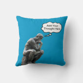 Rodin's Thinker – お使いのをカスタム追加考え クッション (裏面)