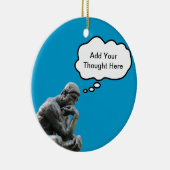 Rodin's Thinker – お使いのをカスタム追加考え セラミックオーナメント (右)