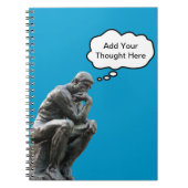 Rodin's Thinker – お使いのをカスタム追加考え ノートブック (正面)