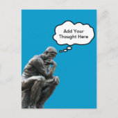 Rodin's Thinker – お使いのをカスタム追加考え ポストカード (正面)