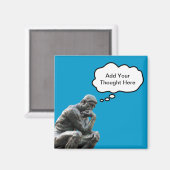 Rodin's Thinker – お使いのをカスタム追加考え マグネット (正面/裏面)
