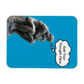 Rodin's Thinker – お使いのをカスタム追加考え マグネット (横)