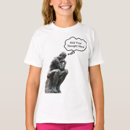 Rodin's Thinker – お使いのをカスタム追加考え Tシャツ