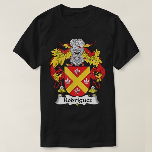 Rodriguez Coat of Arms  Family Crest  Tシャツ (デザイン正面)