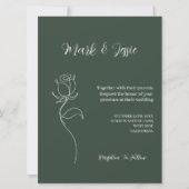 ROEダスキーグリーン&ホワイトシンプル結婚ズ 招待状 (正面)