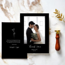 ROEブラック&ホワイトシンプルフォト結婚ズ