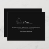 ROEブラック&ホワイトブシンプルライデスメイド ポストカード (正面/裏面)