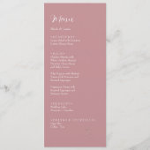 ROE ピンクとホワイト シンプルおつまみ Dinner Menu メニュー (正面)