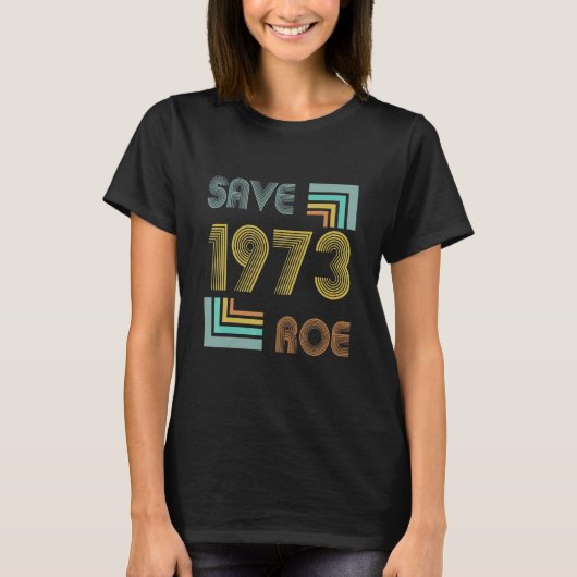 Roe 救 V Wade 1973 Pro ChoiceフェミニストV Tシャツ (正面)