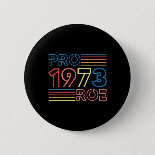 Roe 1973フェミニスト・プロチョイス中絶レトロ 缶バッジ (正面)