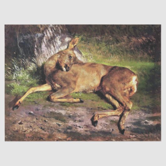 Roe Deer in the Forest (by Rosa Bonheur) 薄葉紙 (正面)