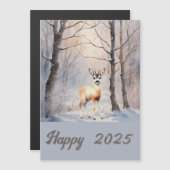 roe deer in winter - Happy 2025 (正面/裏面)