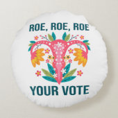 Roe Roe投票フローラフェミニストの花 ラウンドクッション (裏面)