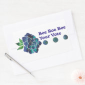 Roe Roe Your Vote Blue Waterカラーバラ 長方形シール (封筒)