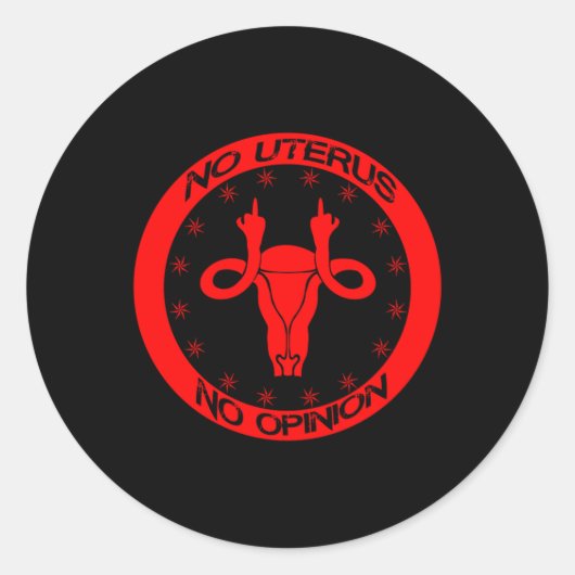 roe vは子宮なし何の意見も出さない ラウンドシール (正面)