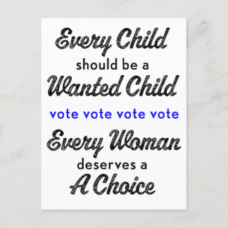 Roe v. Wade Proの選択が票を出す ポストカード
