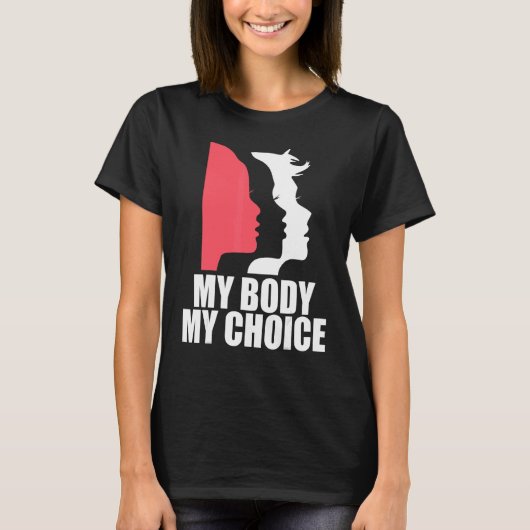 Roe V Wade Pro Choice中絶権フェミニンを守る Tシャツ (正面)