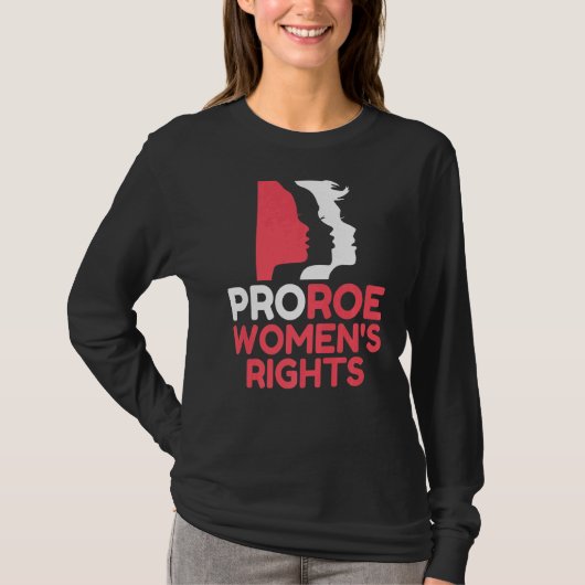 Roe V Wade Pro Choice中絶権フェミニンを守る Tシャツ (正面)