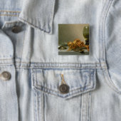 Roemerおよび金メッキのコップが付いている静物画 缶バッジ (インサイチュ)