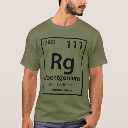 Roentgenium要素(黒) Tシャツ (正面)