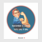 Roevemberは来's Rosie the Riveter Carデカール シール (シート)