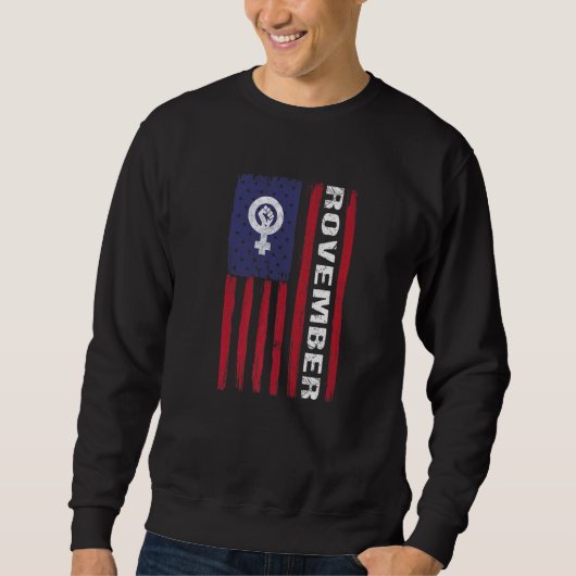 Roevemberアメリカ国旗 スウェットシャツ (正面)