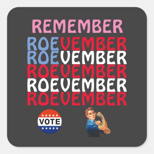 ROEVEMBERステッカー スクエアシール (正面)