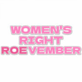 ROEVEMBER女子の右プロ選択中絶 シール (正面)