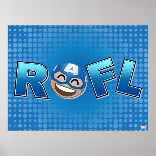 Roflキャプテンアメリカ絵文字 ポスター Zazzle Co Jp