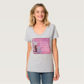 ROFLヴィンテージ猫オンカスタムピンクプレイド Tシャツ (正面フル)