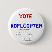 roflcopter、投票、ROFLCOPTER 缶バッジ (正面)