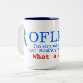 ROFLMA -私はオバマかRomneyのために投票するために仮定されますか。 ツートーンマグカップ (正面左)