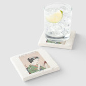 roge日本のを申し込む女性 – Goyou Hashiguchi ストーンコースター (横)