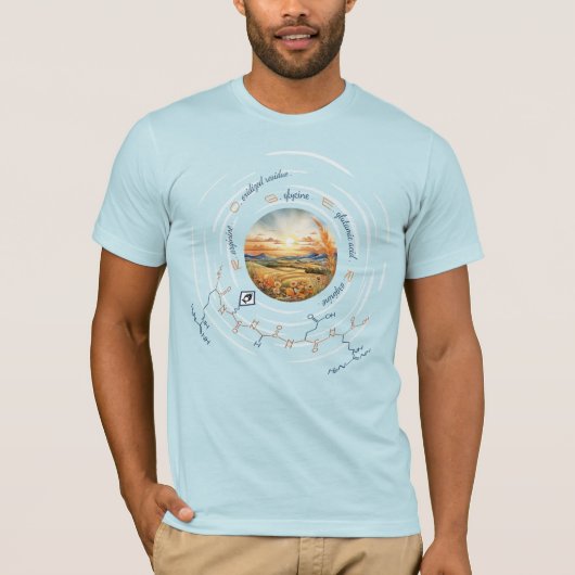 ROGERペプチド、ムーン5 カスタムテキスト、ライト Tシャツ (正面)