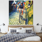 Roger de Vlaeminck Tour of Flanders Koppenberg  キャンバスプリント (インサイチュ (寝室))