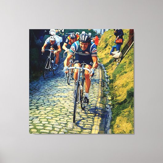 Roger de Vlaeminck Tour of Flanders Koppenberg  キャンバスプリント (正面)