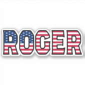 Roger Name Vorname USA Sticker Stickerset シール (正面)