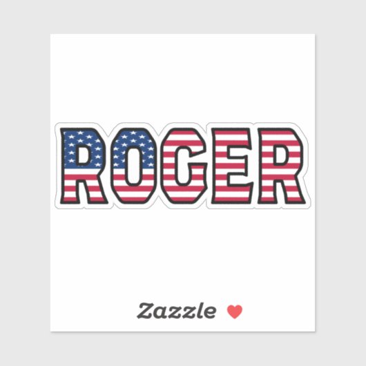 Roger Name Vorname USA Sticker Stickerset シール (シート)