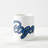 Roger Vorname Name blue Tasse Kaffeetasse コーヒーマグカップ (中央)