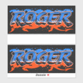 Roger Vorname Name Graffiti Aufkleber Sticker シール (シート)