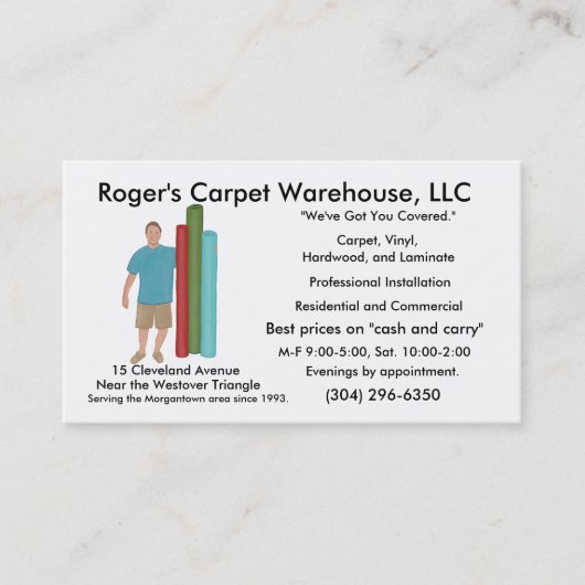 Rogers Carpetロゴ名刺 名刺 (正面)