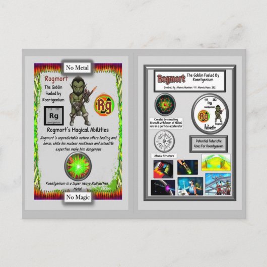 Rogmort Presents Roentgenium Trading Card ポストカード (正面)