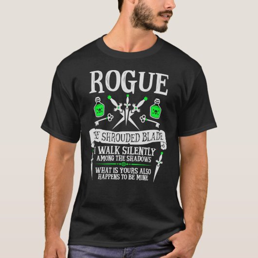 ROGUE、ザシュラウドブレード – Dungeons &amp；ドラゴン Tシャツ (正面)