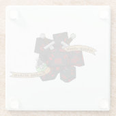 Rogue Dice Design ガラスコースター (裏面)