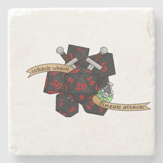 Rogue Dice Design ストーンコースター (正面)